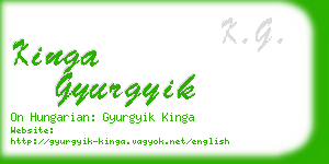 kinga gyurgyik business card